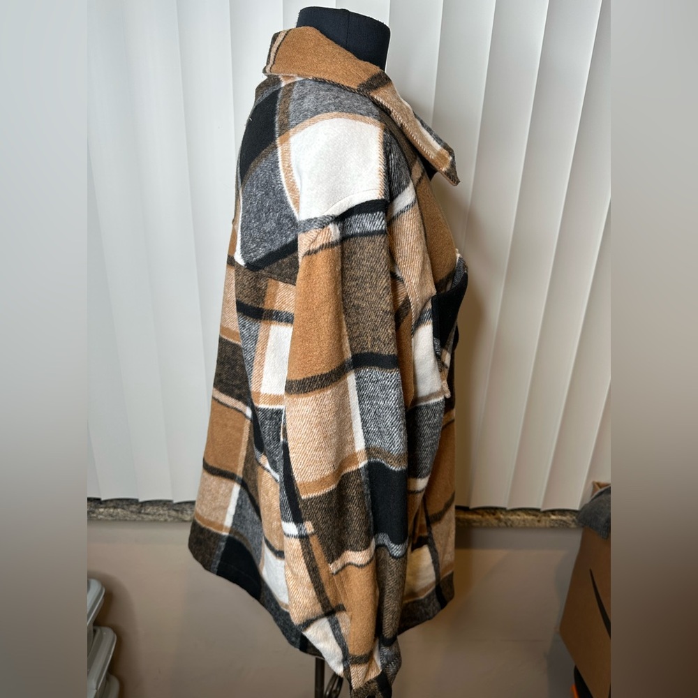 Ashley by 26 International Plaid Brown Black Jacket Size Large - Picture 4 of 8